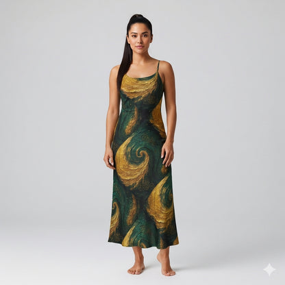 Bias Slip Dress Golden Time