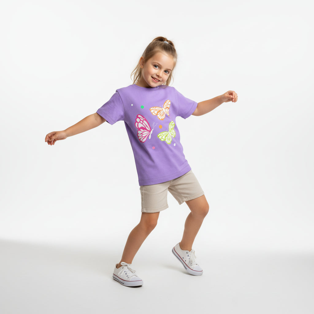 Butterflies T-shirt Lila