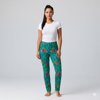 Skinny Jeans Floral Swamp – Slim Jeans in Heavyweight Stretch Cotton Denim