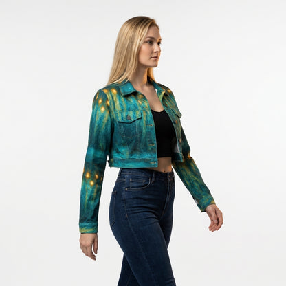 Cropped Jean Cotton Jacket Romantic Candlelight