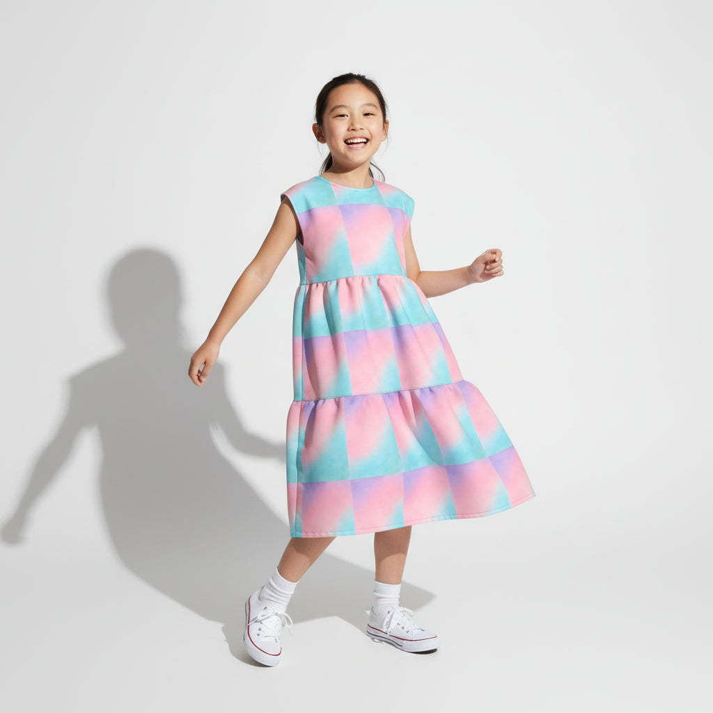 Cute Degrade Summer Dress for Girls