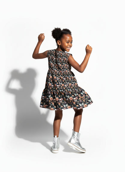Butterfly Skull Dress – Ruffle Dress without Lining