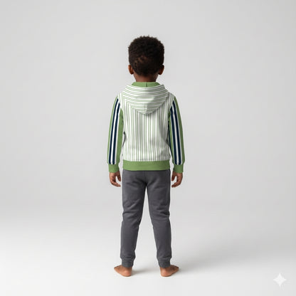 Striped Midweight Hoodie