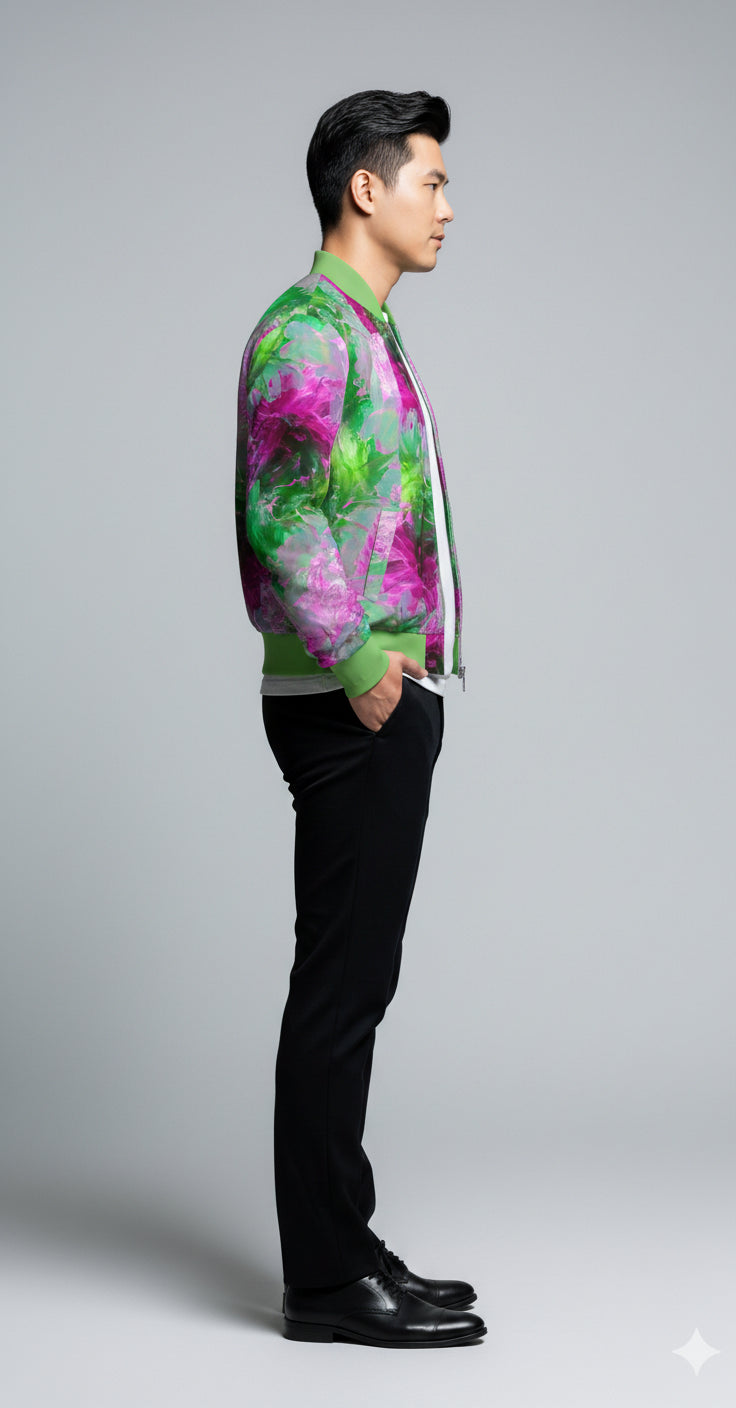 Alejandro Jacket – Zip Up Bomber in Midweight Tencel Dobby