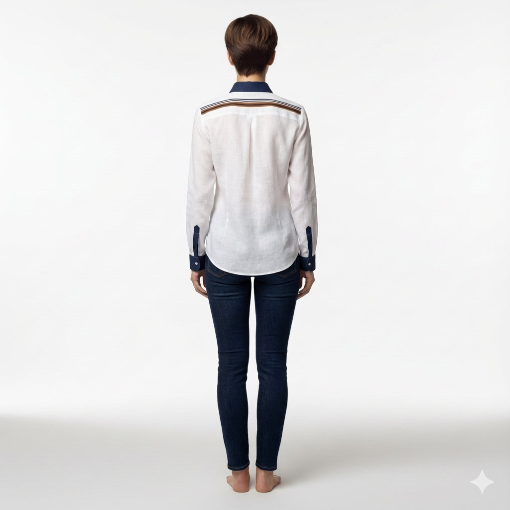Striped Button Front Shirt