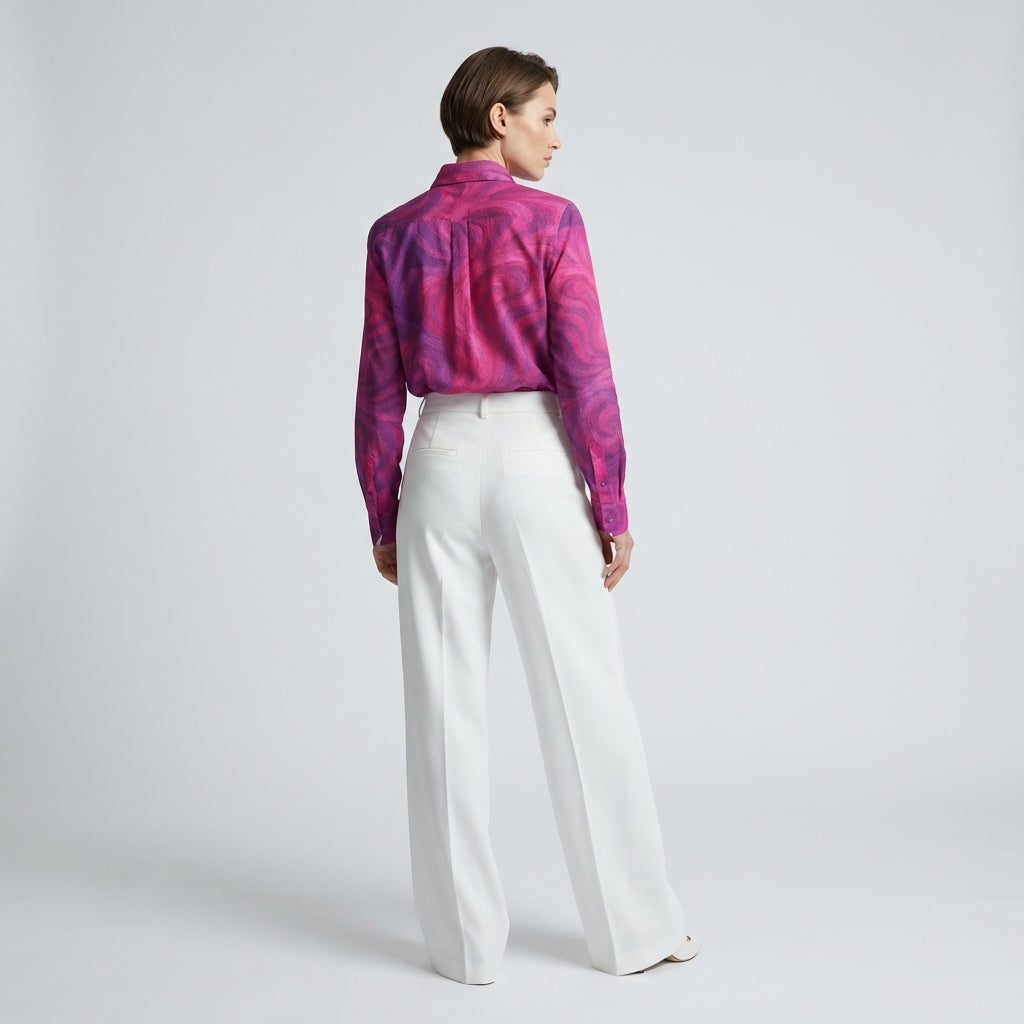 Button Front Shirt Purple Storm