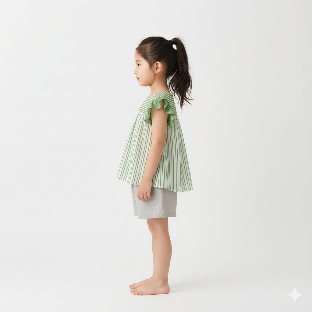 Ruffled Sleeve Top