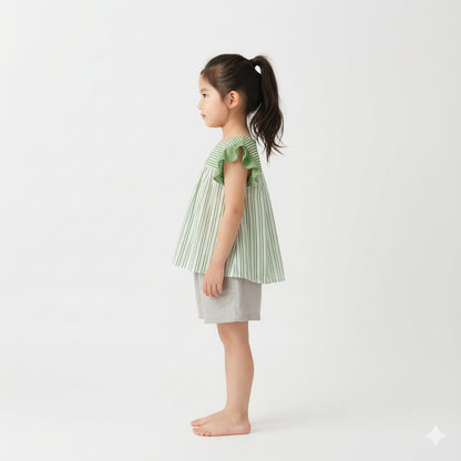 Ruffled Sleeve Top