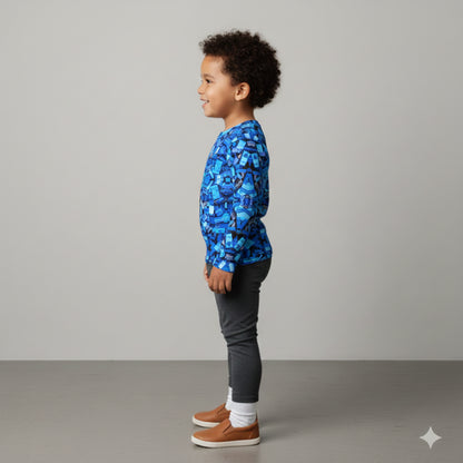 Create & Play Long Sleeve Tee in Blue