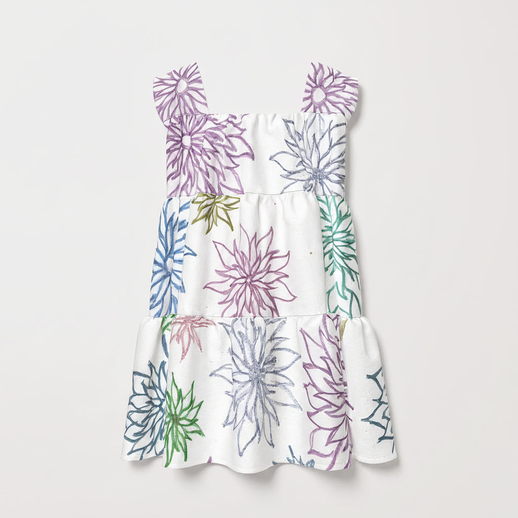 StarFlowers on a Ruffle Dress 