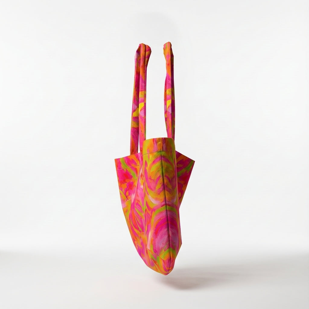 Large Tote Bag Pink Noodles