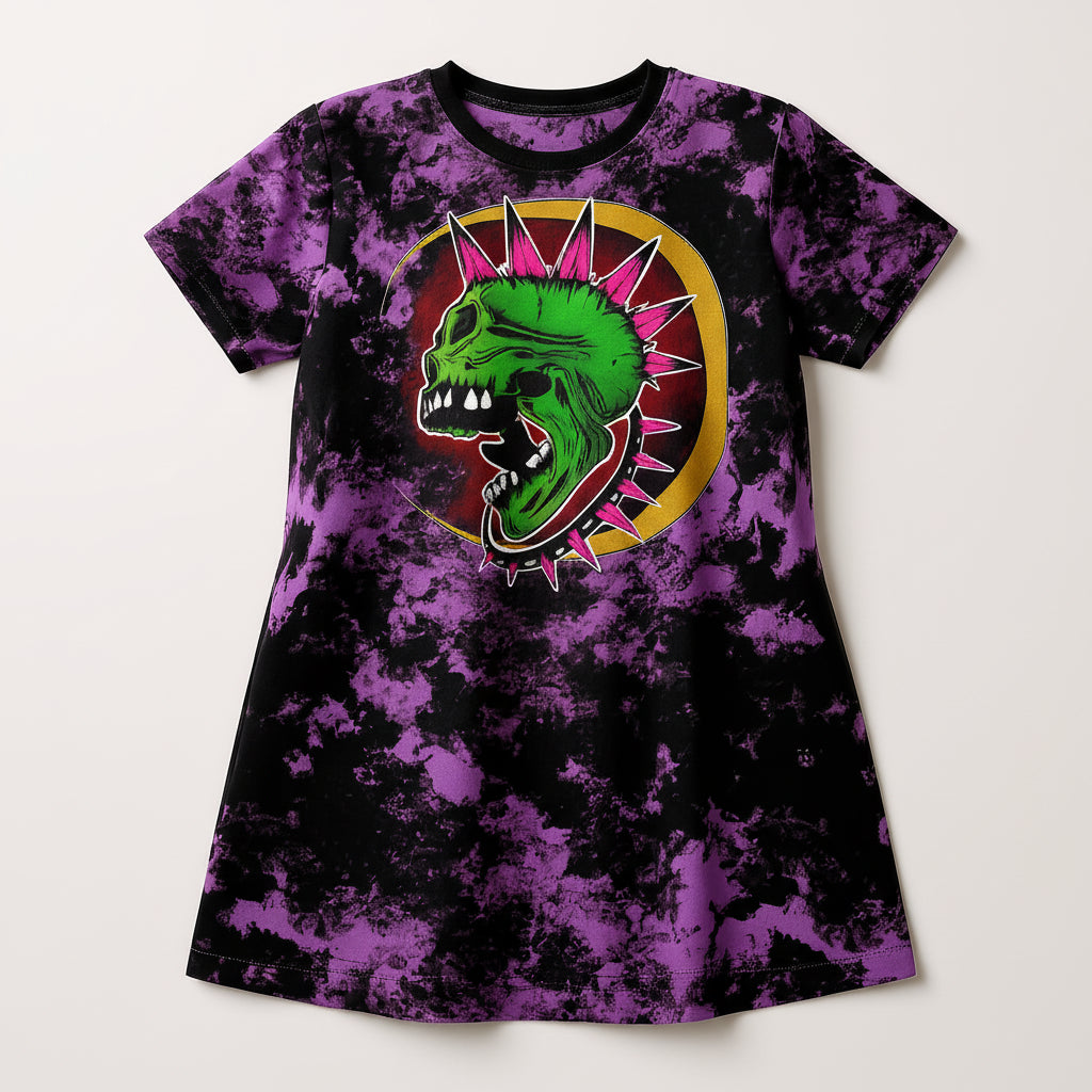 Punk Skull T-Shirt Dress