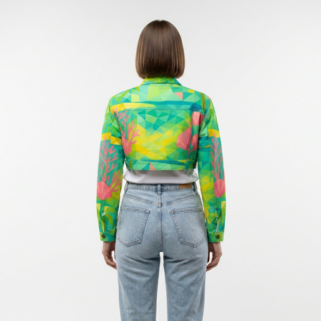Cropped Jean Cotton Jacket Sunny Beach