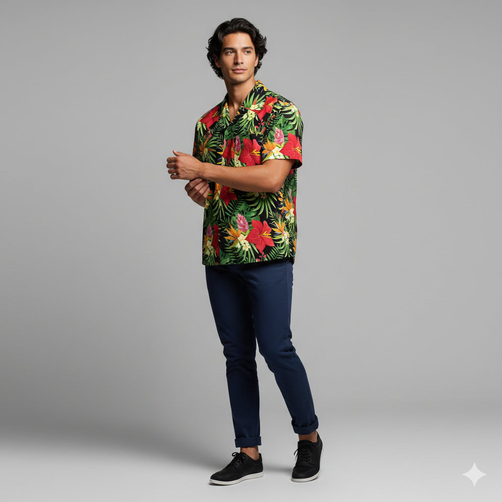 Organic Cotton Hawaiian Shirt – Camp Collar