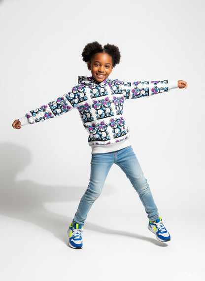 Unisex Twinning Blue Toxic Bears Hoodie 