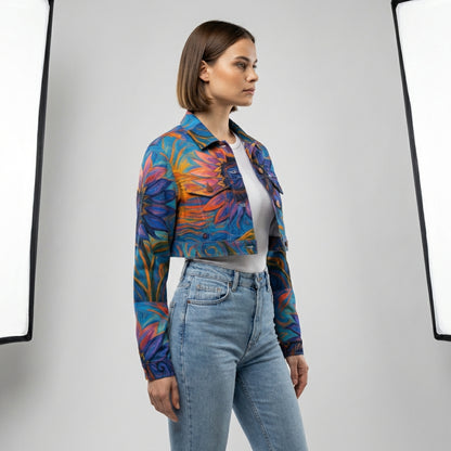 Cropped Jean Cotton Jacket Sunflower Beach