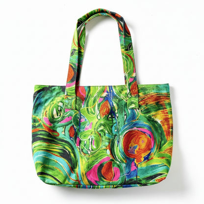 Large Tote Bag Pink Water Lilies