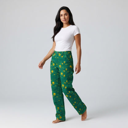 Carpenter Pants Yellow Flowers