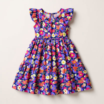 Lovely Floral Ruffled Dress