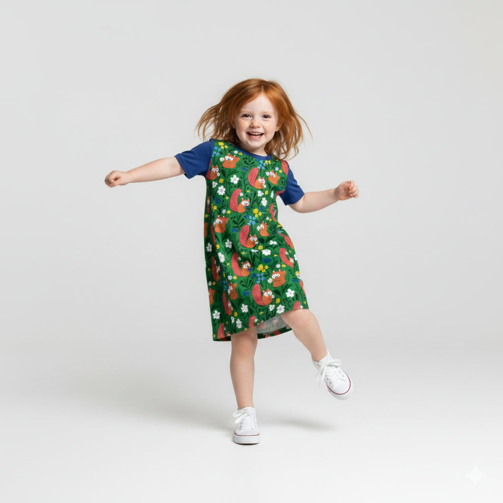 Squirrel Garden Tee Dress