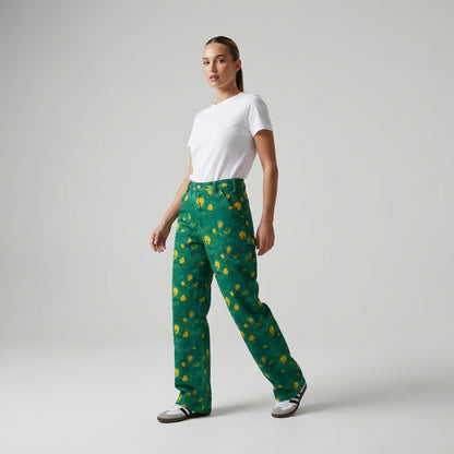 Carpenter Pants Yellow Flowers