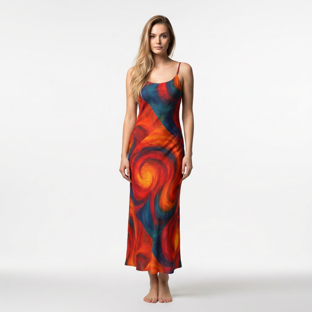 Bias Slip Dress Solar Flares