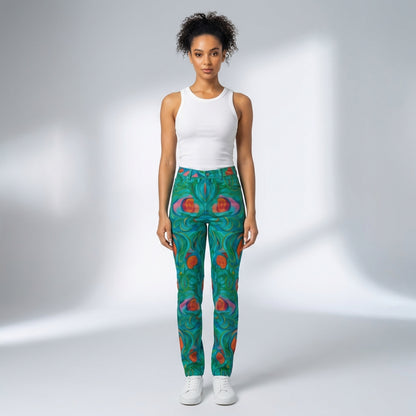 Skinny Jeans Floral Swamp – Slim Jeans in Heavyweight Stretch Cotton Denim