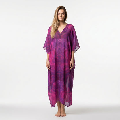 Caftan Purple Storm – Lightweight Organic Cotton Voile