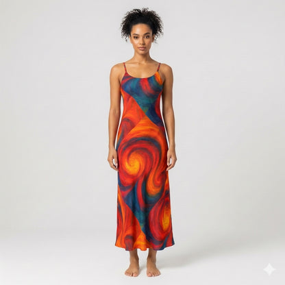 Bias Slip Dress Solar Flares