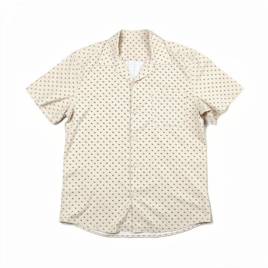 Revere Collar Short Sleeve Shirt – Lightweight Cotton Poplin