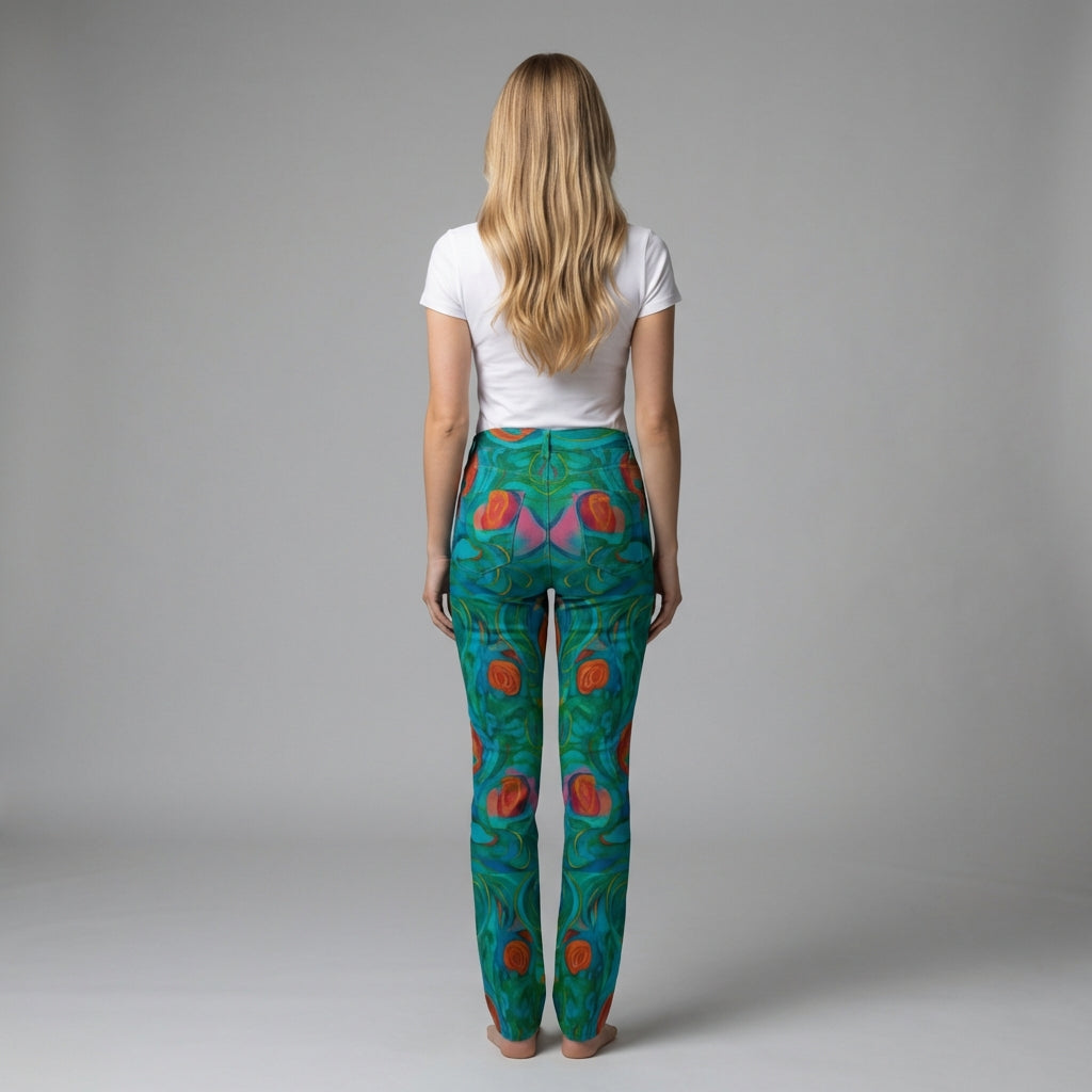 Skinny Jeans Floral Swamp – Slim Jeans in Heavyweight Stretch Cotton Denim