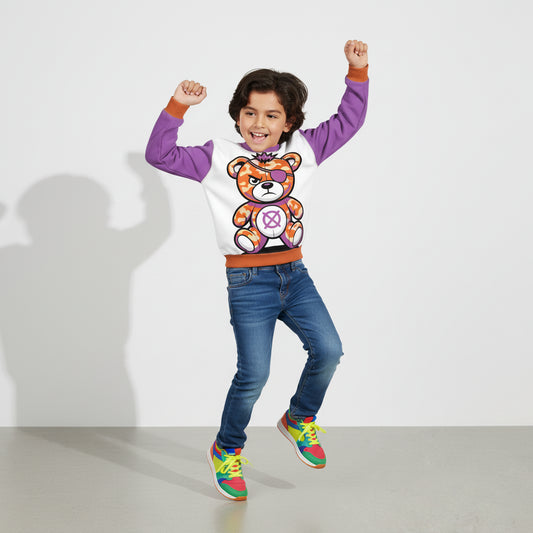 Unisex Orange Camo Toxic Teddy Sweat Shirt