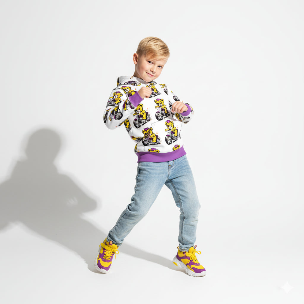 Unisex Yellow Toxic Bear Hoodie 