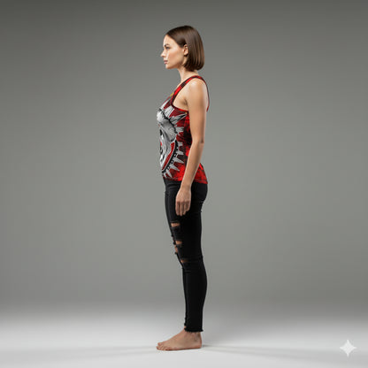 Red Punk Skull Tank