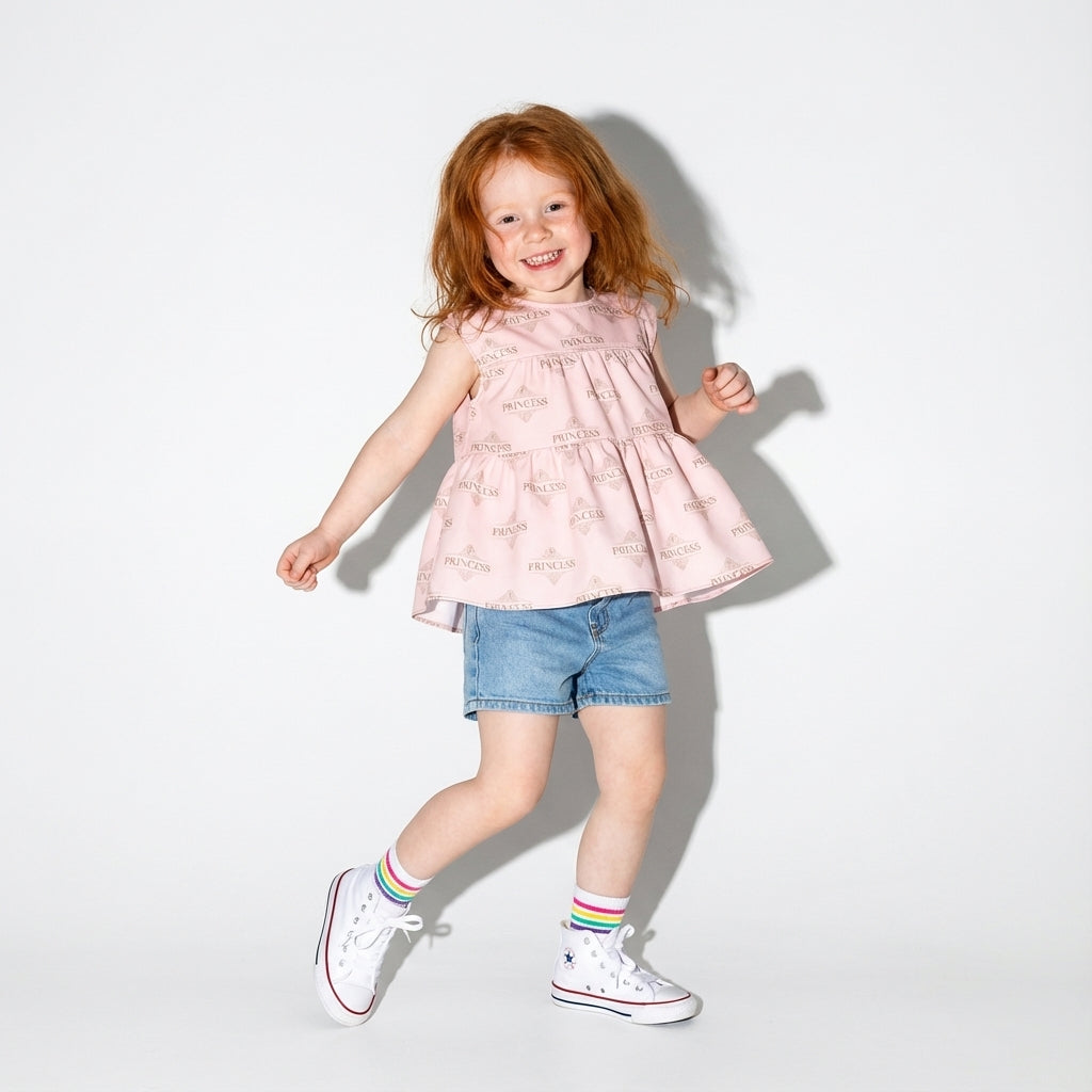 Princess Monogram Ruffle Top