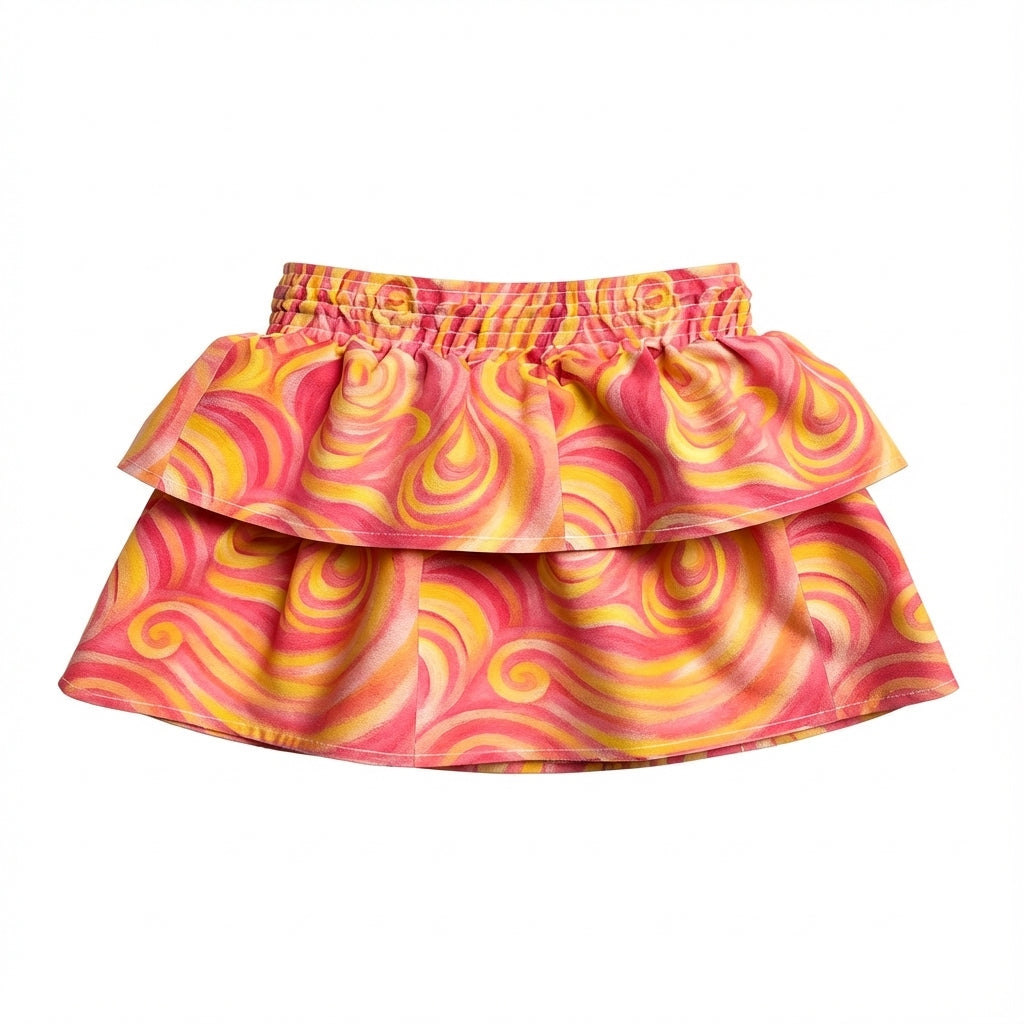 Kid's Skirt Sunset Swirls