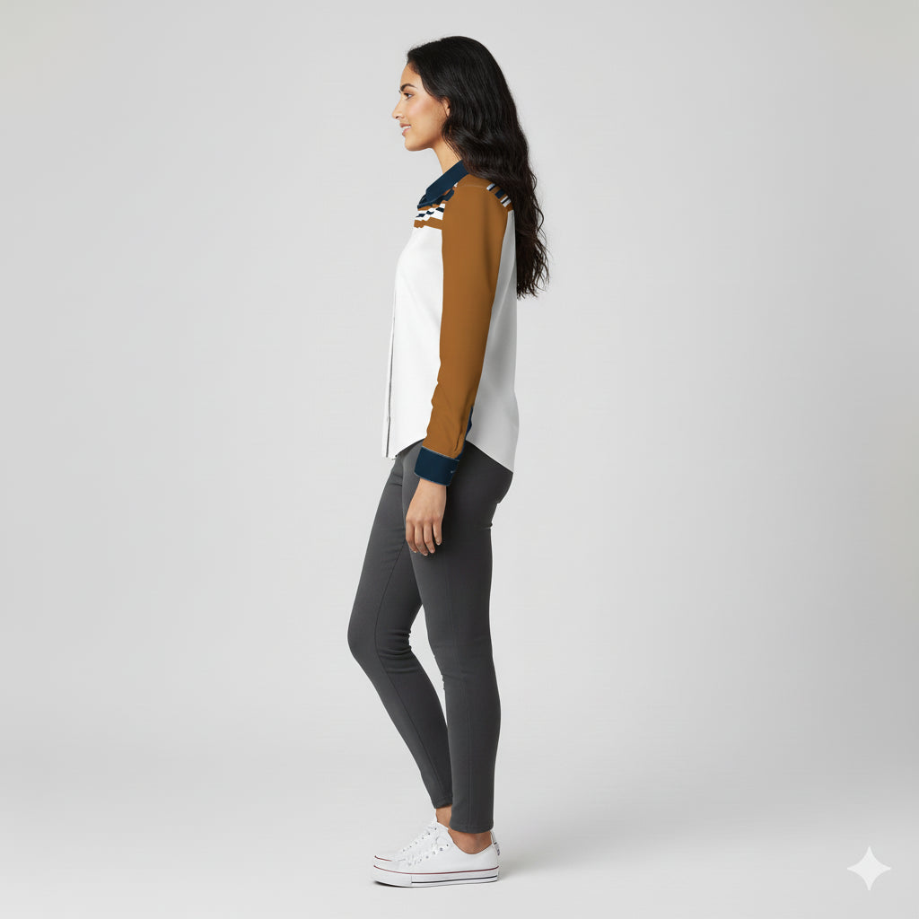 Striped Button Front Shirt