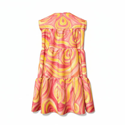 Girl's Dress Sunset Swirls