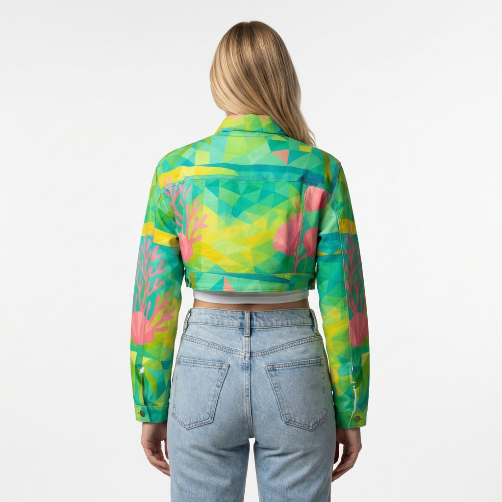 Cropped Jean Cotton Jacket Sunny Beach