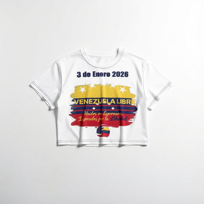 Cropped T-shirt Regular Fit – Venezuela Libre Edition