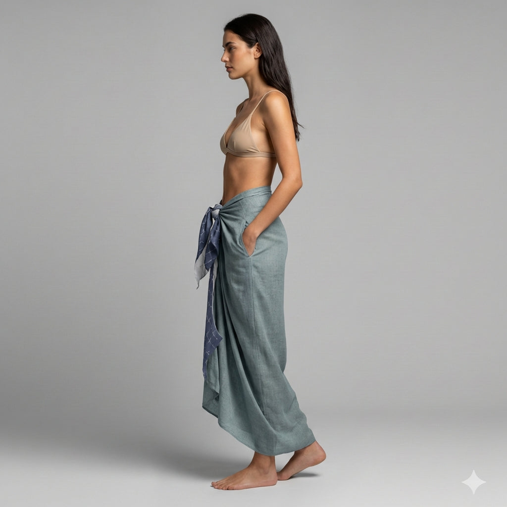 Maxi Sarong in Lightweight Linen Plain Weave