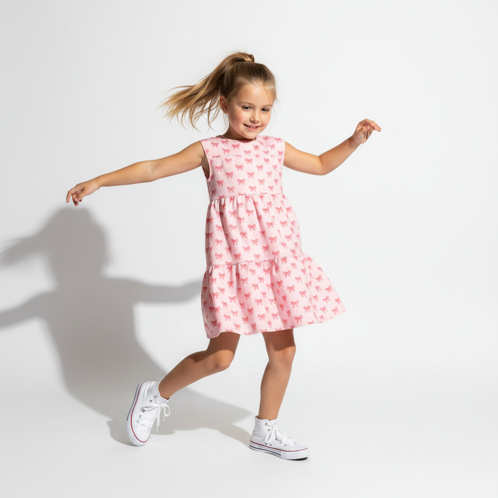 Adorable Pink Dress with Bows