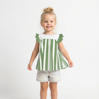 Ruffled Sleeve Top