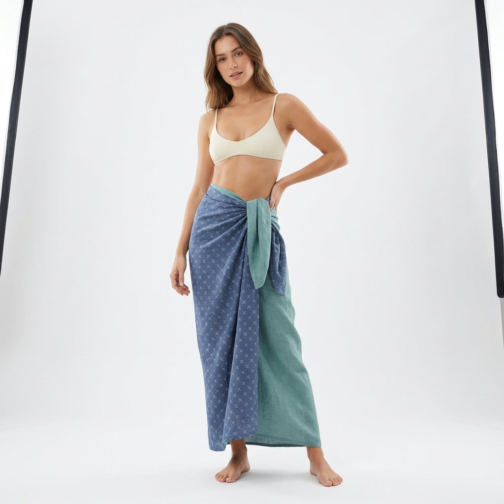 Maxi Sarong in Lightweight Linen Plain Weave