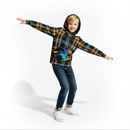 The Darkside of the Moon Plaid Hoodie