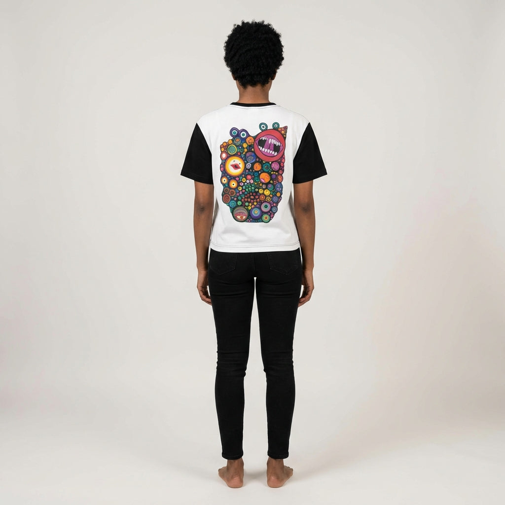 Maine-ish Reverse Women's Two-Tone White Tee