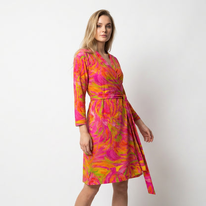 Wrap Dress Pink Noodles – Traditional Jersey Wrap Dress