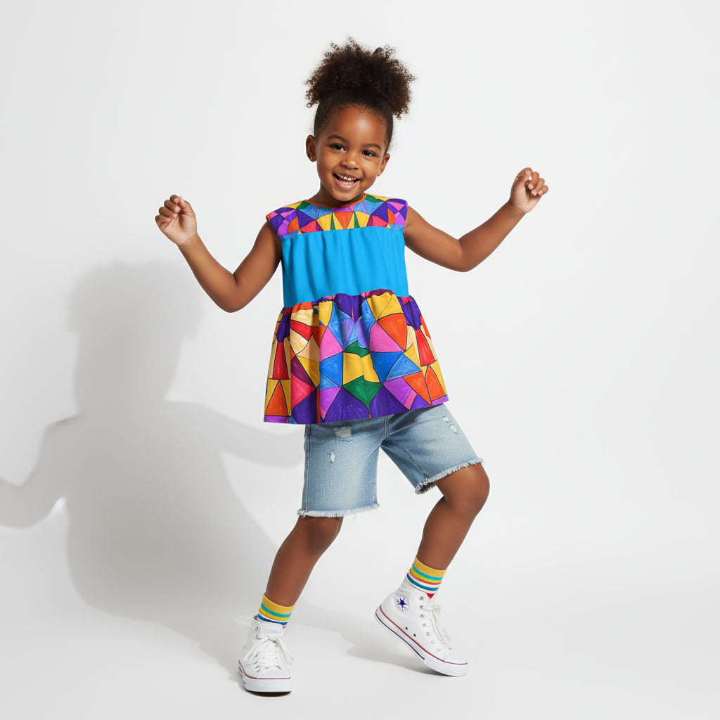 Stained Glass Ruffle Top