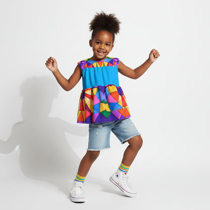 Stained Glass Ruffle Top