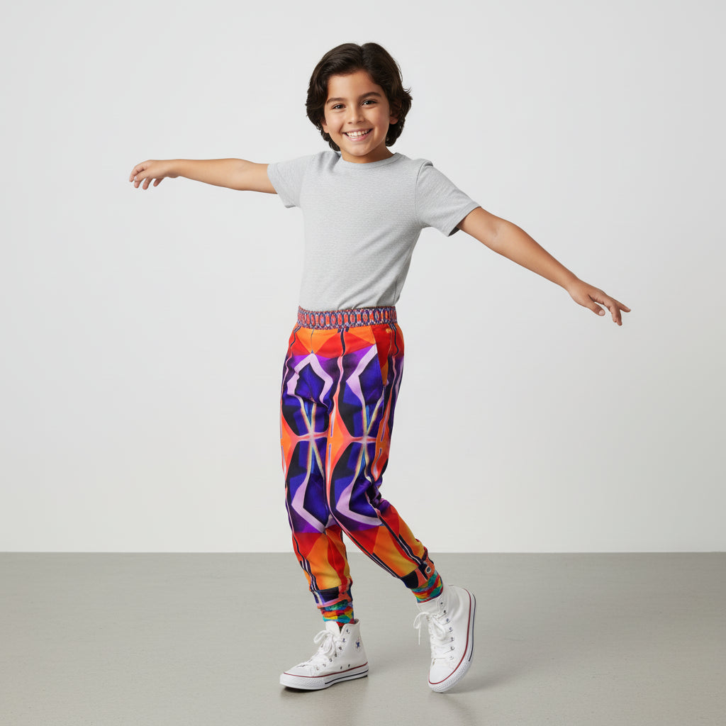 Kaleidoscope Jogger in Fleece Back Stretch Organic Terry